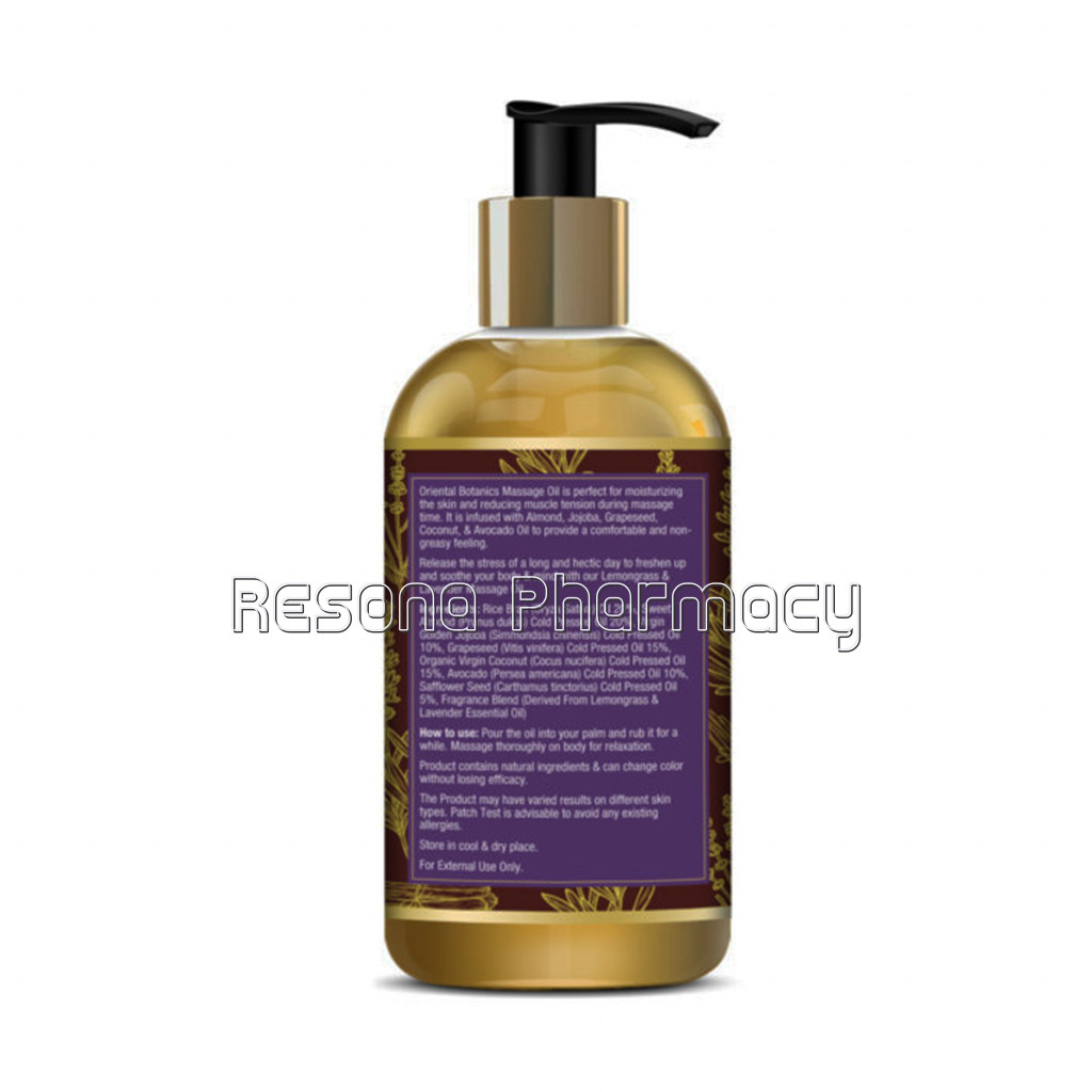 Body Massage Oil, Lemongrass And Lavender, 200Ml
