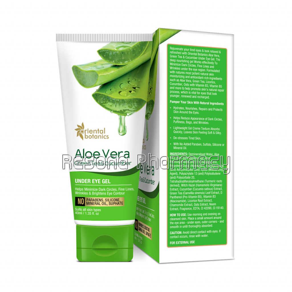 Aloe Vera, Green Tea and Cucumber Under Eye Gel, 40Ml
