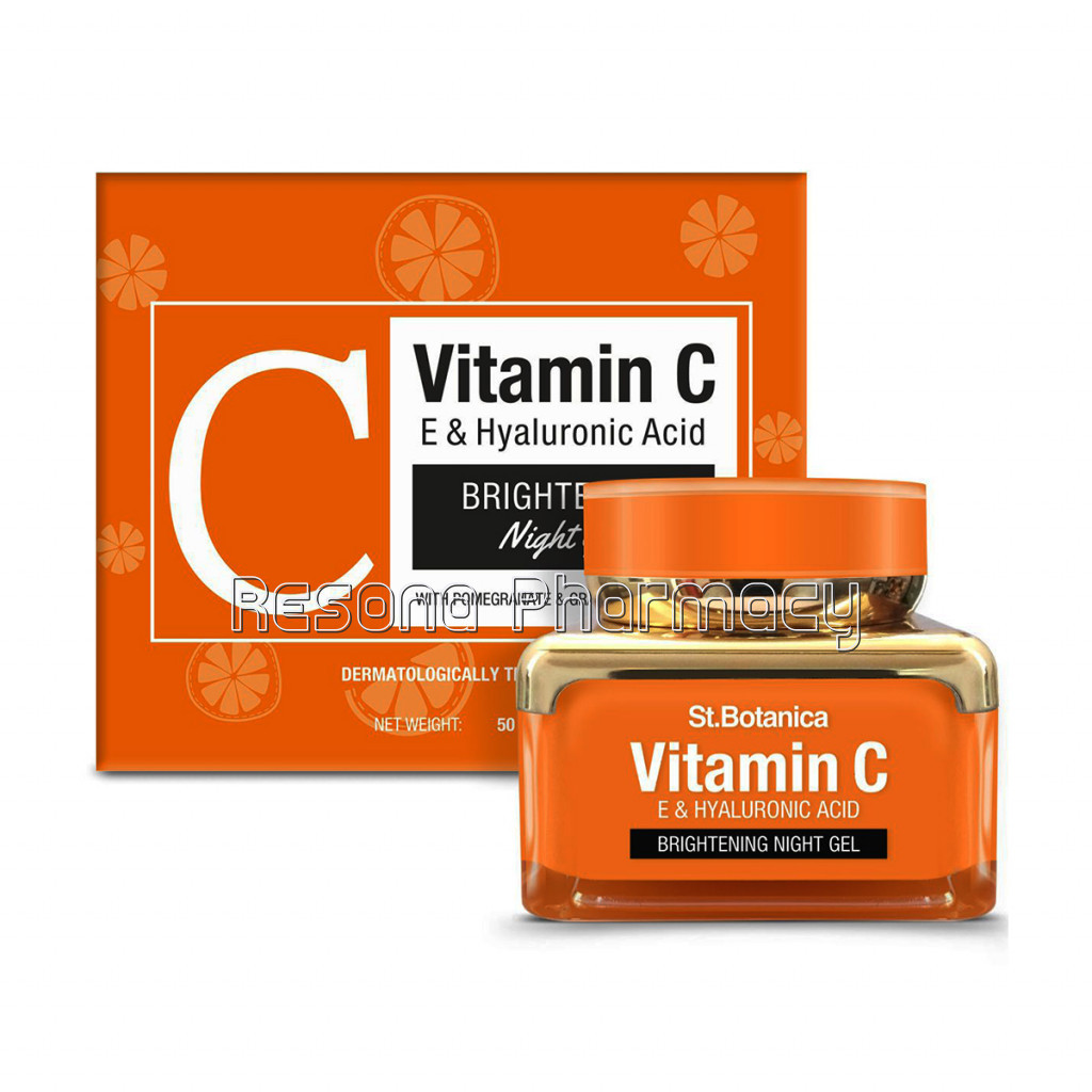 Vitamin C, E and Hyaluronic Acid Brightening Night Gel, 50 G