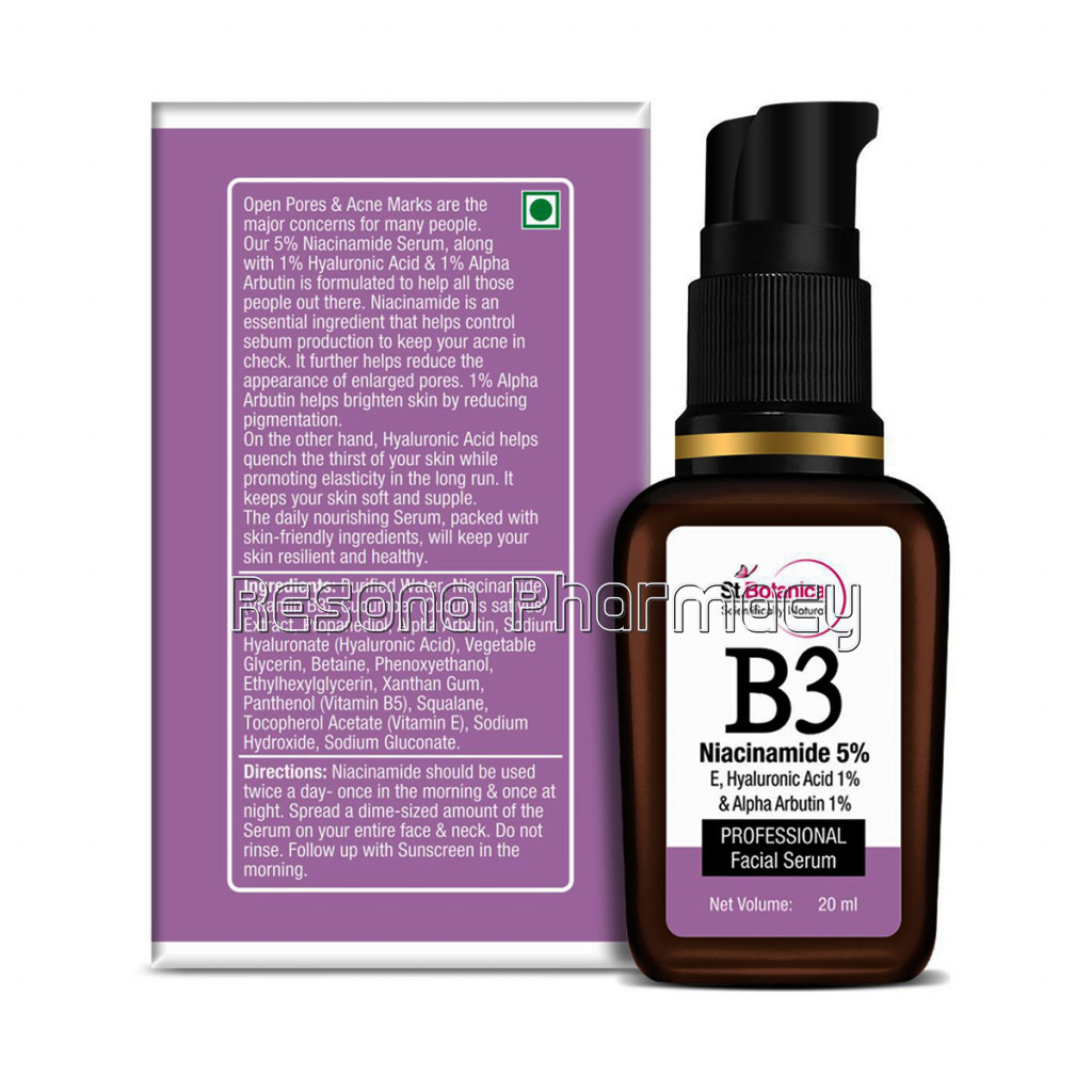 B3 Niacinamide 5% Plus Hyaluronic Acid 5% Professional Face Serum, 20Ml