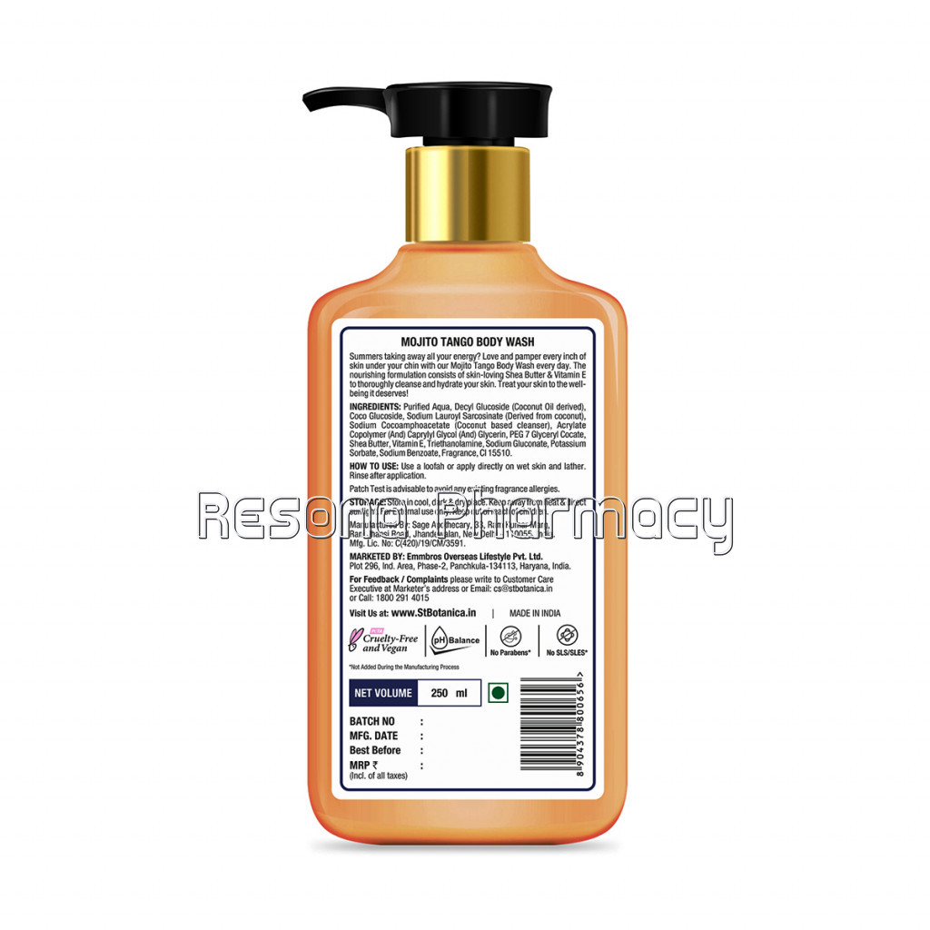 Mojito Tango Body Wash – With Shea and Vitamin E (Shower Gel), 250 Ml