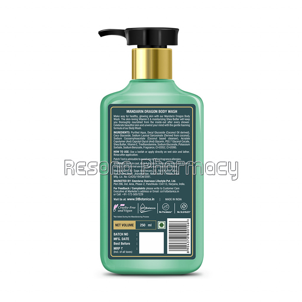 Mandarin Dragon Body Wash – With Shea and Vitamin E (Shower Gel), 250 Ml