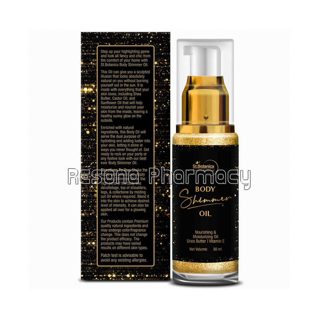 Body Shimmer Oil  With Shea Butter, Vitamin E, 30Ml