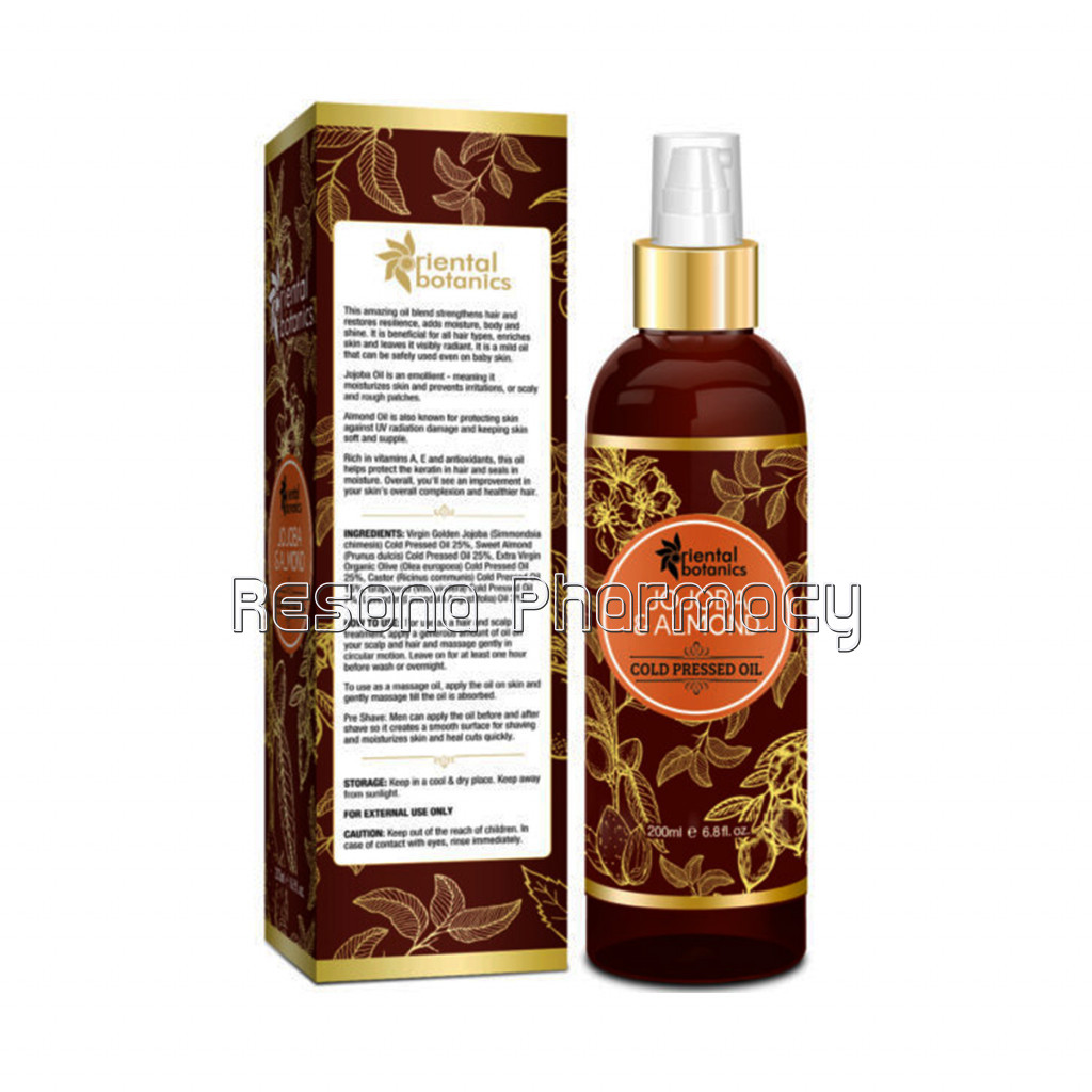 Jojoba and Sweet Almond Oil For Hair and Skin, 200Ml