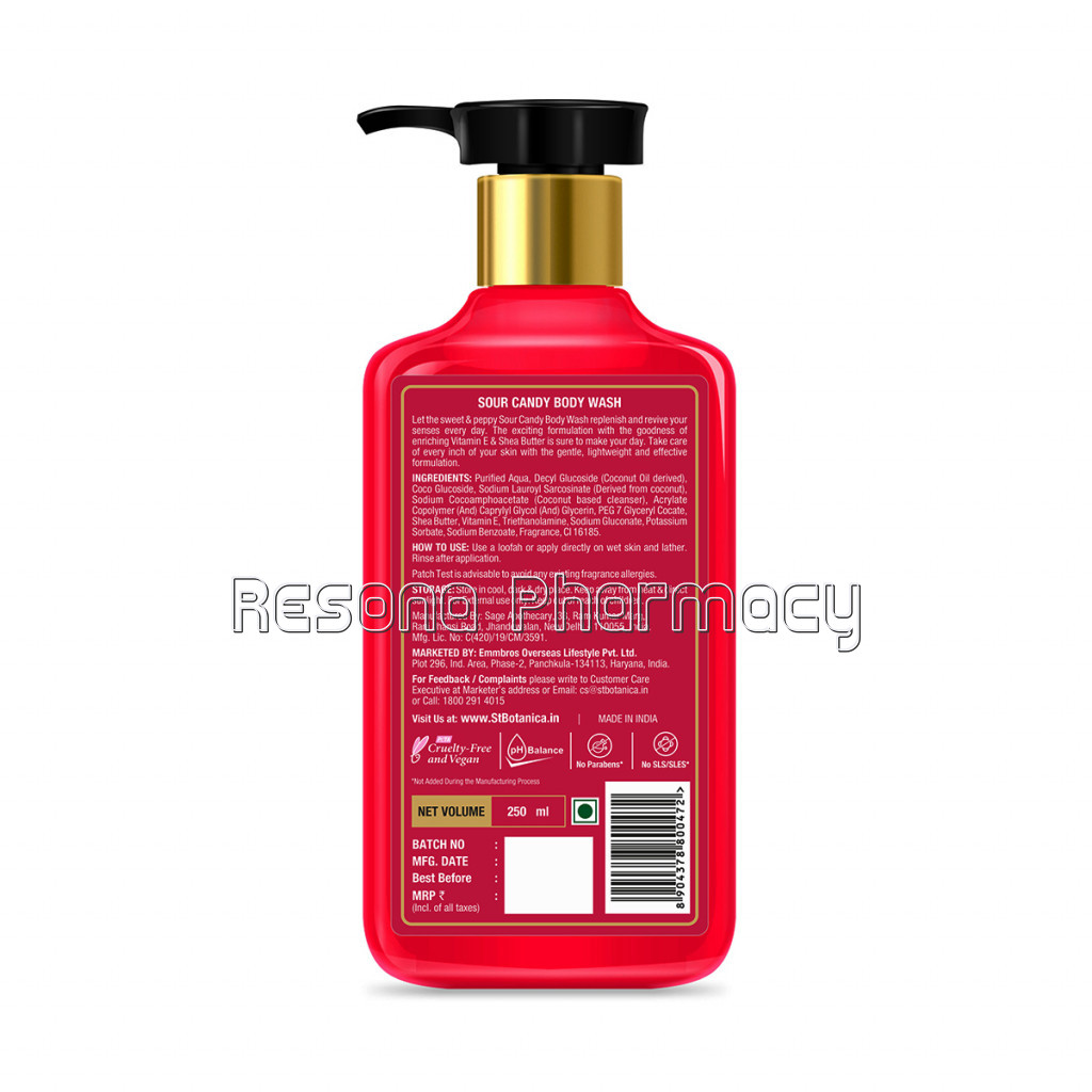 Sour Candy Apple Body Wash – With Shea and Vitamin E (Shower Gel), 250 Ml