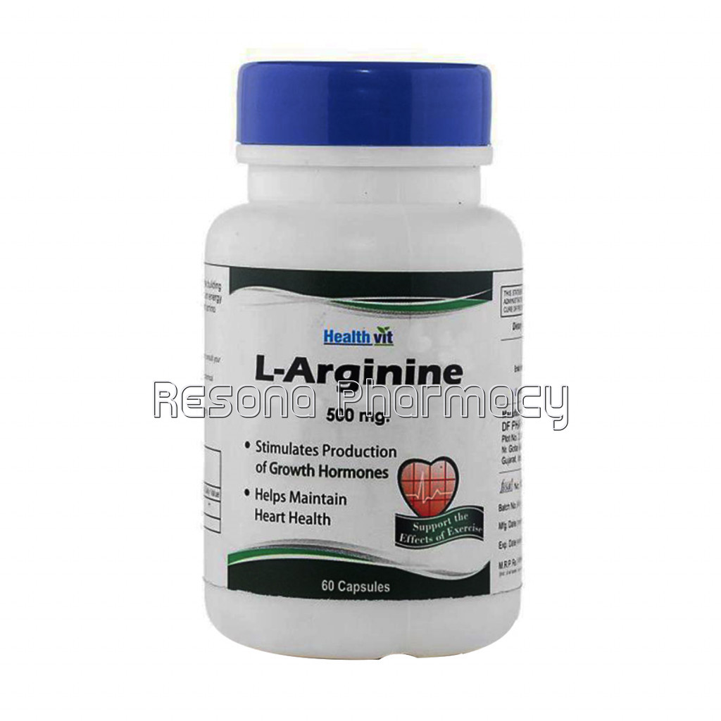 Healthvit L Arginine 500Mg Pre Workout And Essential Amino Acid