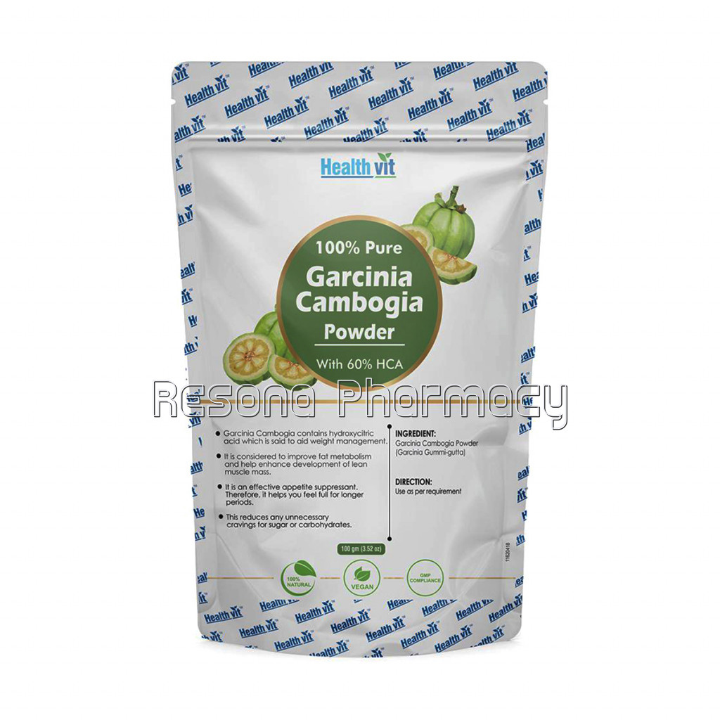 Healthvit NaturalGarcinia Cambogia Powder 60 % Hca 100G