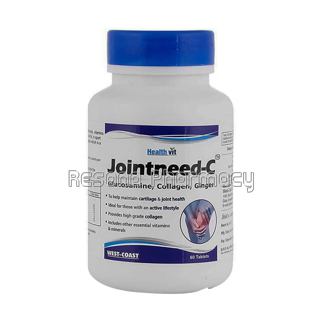 Healthvit Jointneed C Glucosamine 500Mg, Collagen 150Mg, Ginger 40Mg