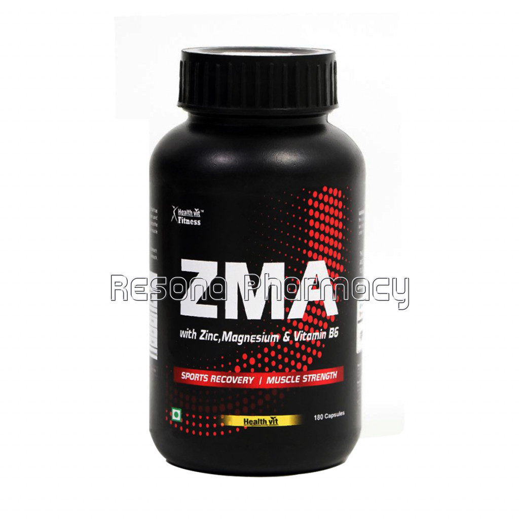 Healthvit Fitness Zma (Zinc, Magnesium Aspartate, Vitamin B6) For Sports Recovery and Muscle Strength