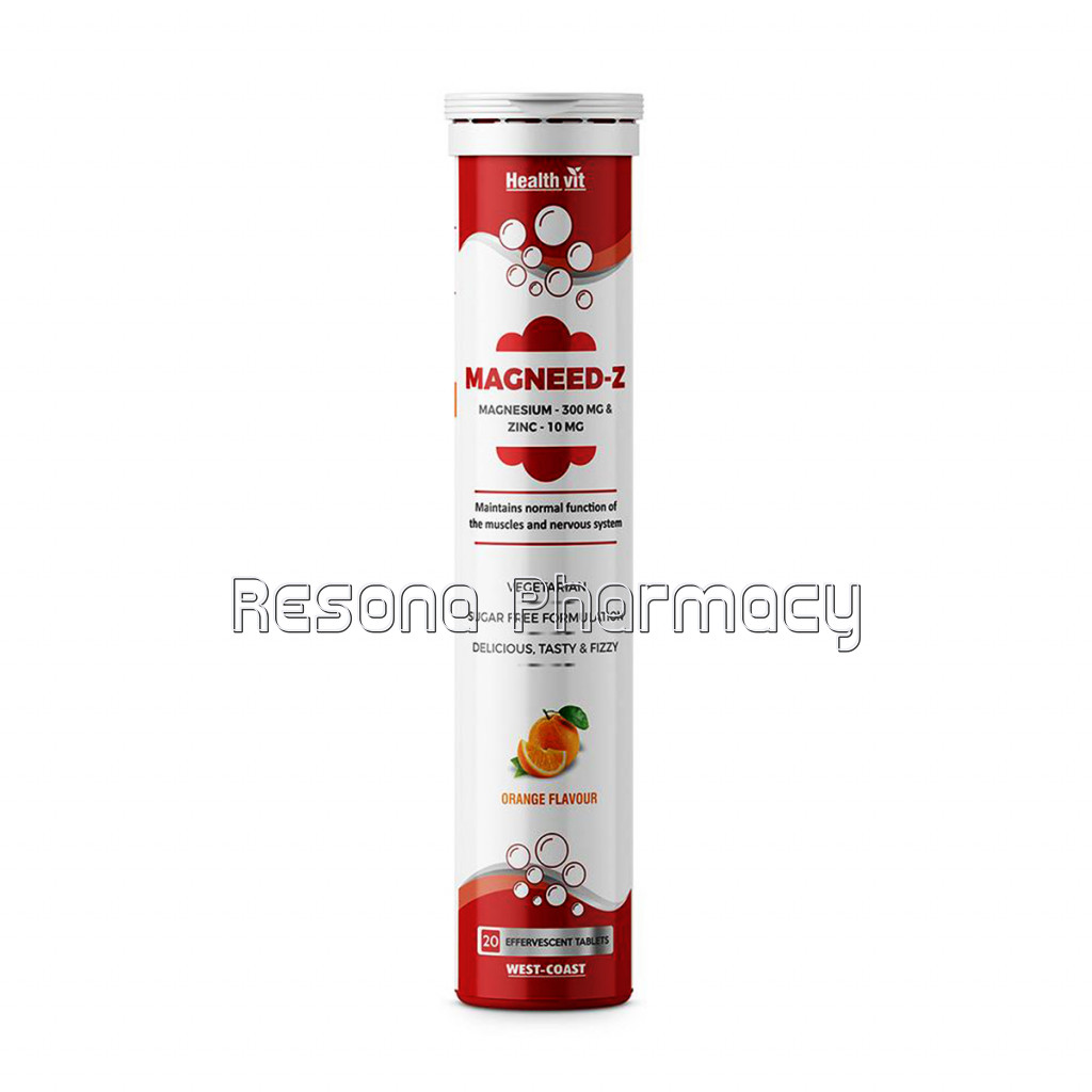 Healthvit Magneed Z Magnesium 300Mg And Zinc 10Mg For Muscle Health