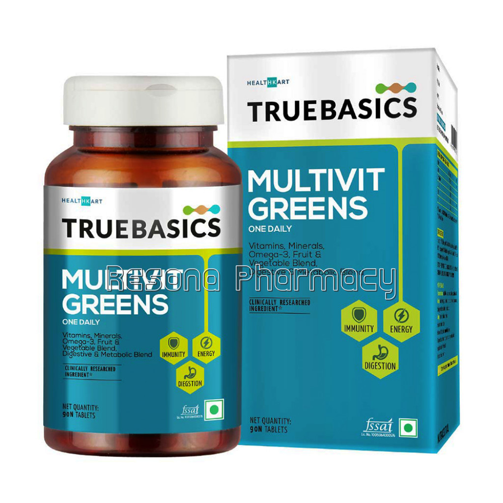 Truebasics Multivit Greens For Vegans, 90 Tablet(S), Unflavoured