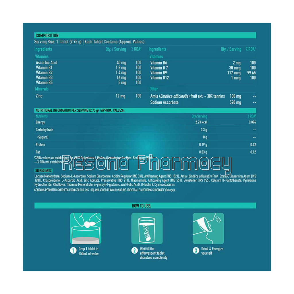 Truebasics Immuno Fizz, 60 Tablet(S), Orange