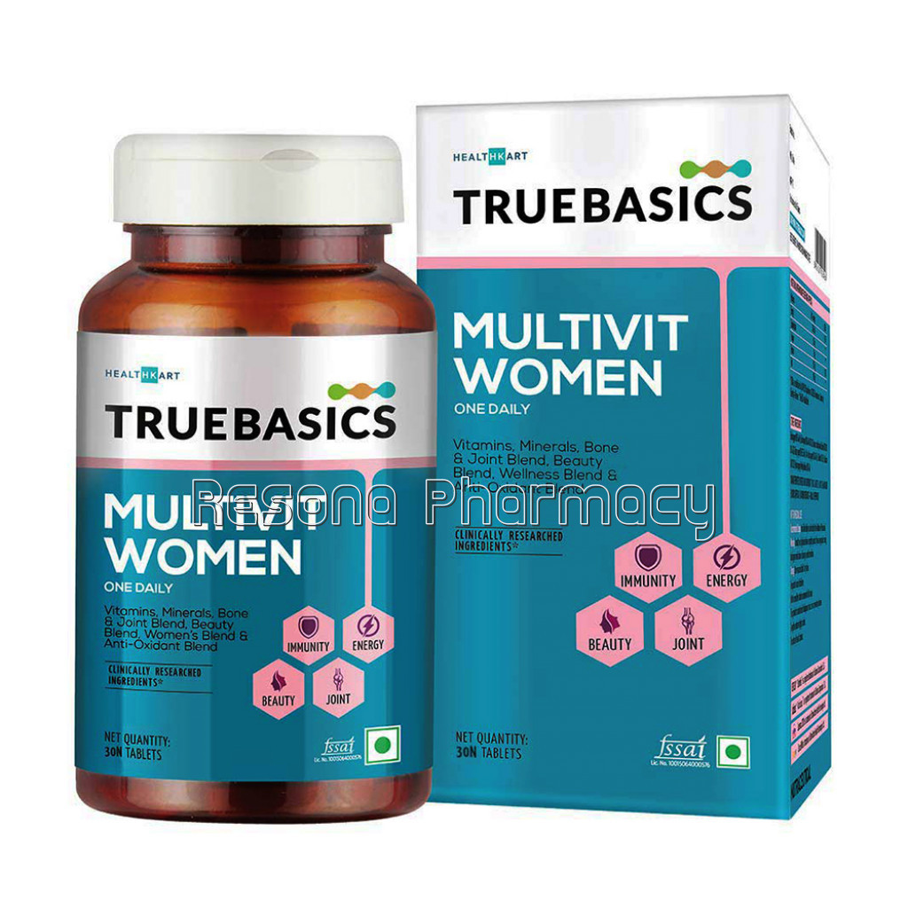 Truebasics Multivit Women For Energy and Immunity, 30 Tablet(S), Unflavoured