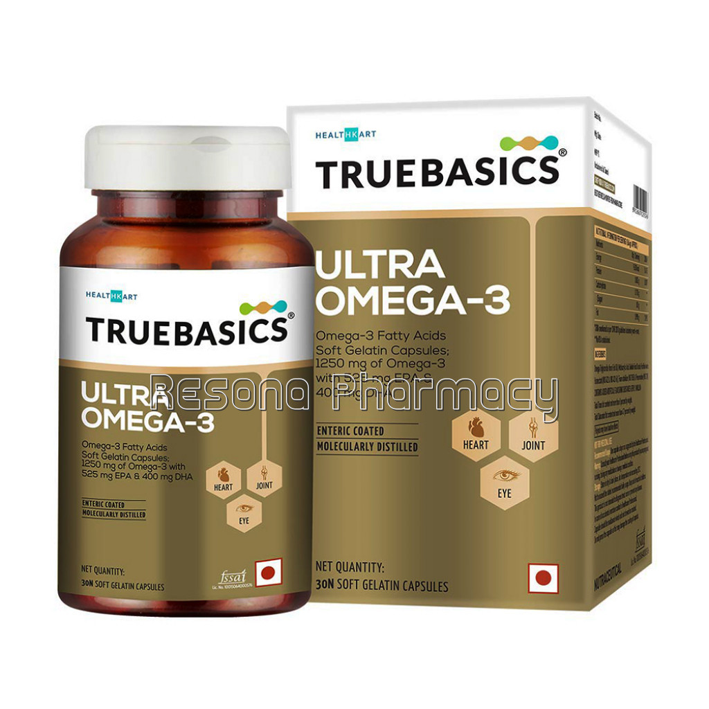 Truebasics Ultra Omega 3 (Epa 525Mg and Dha 400Mg), 30 Capsules