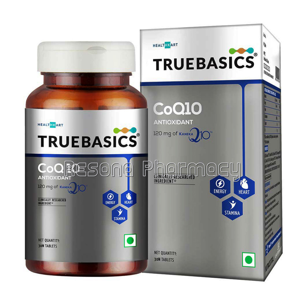 Truebasics Coq 10 Antioxidant With 120Mg Of Kaneka Q10, 30 Tablet(S)