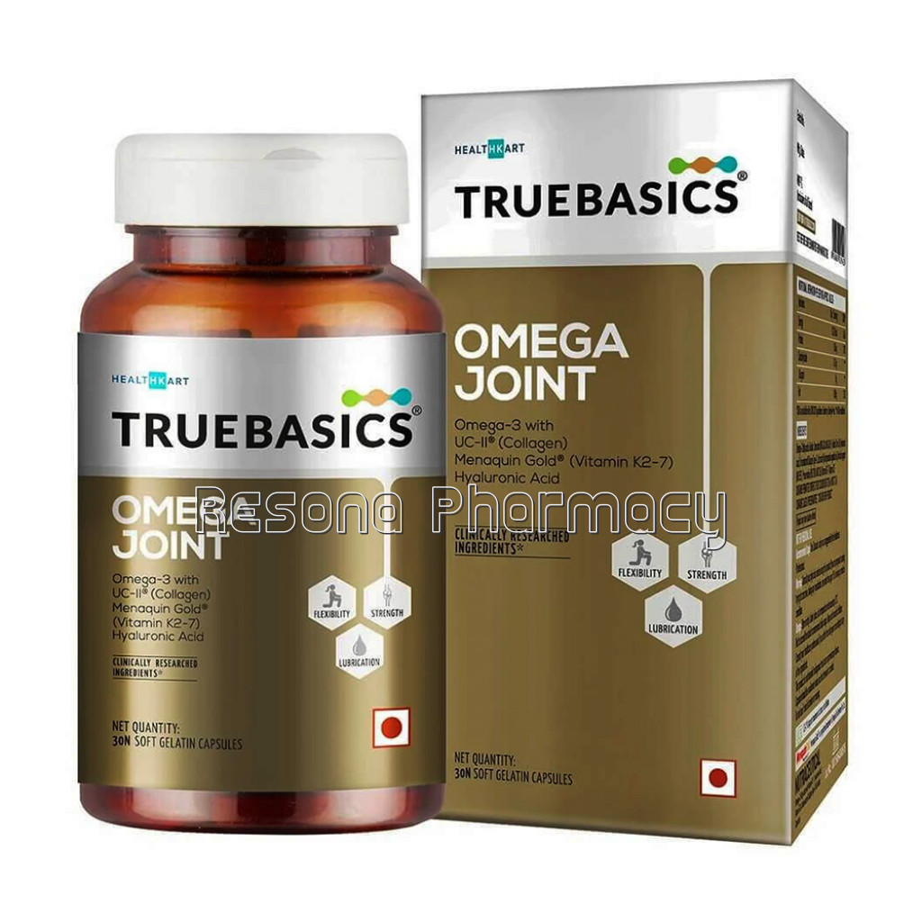 Truebasics Omega Joint With Collagen Uc Ii and Vitamin K2 7 Op, 30 Capsules