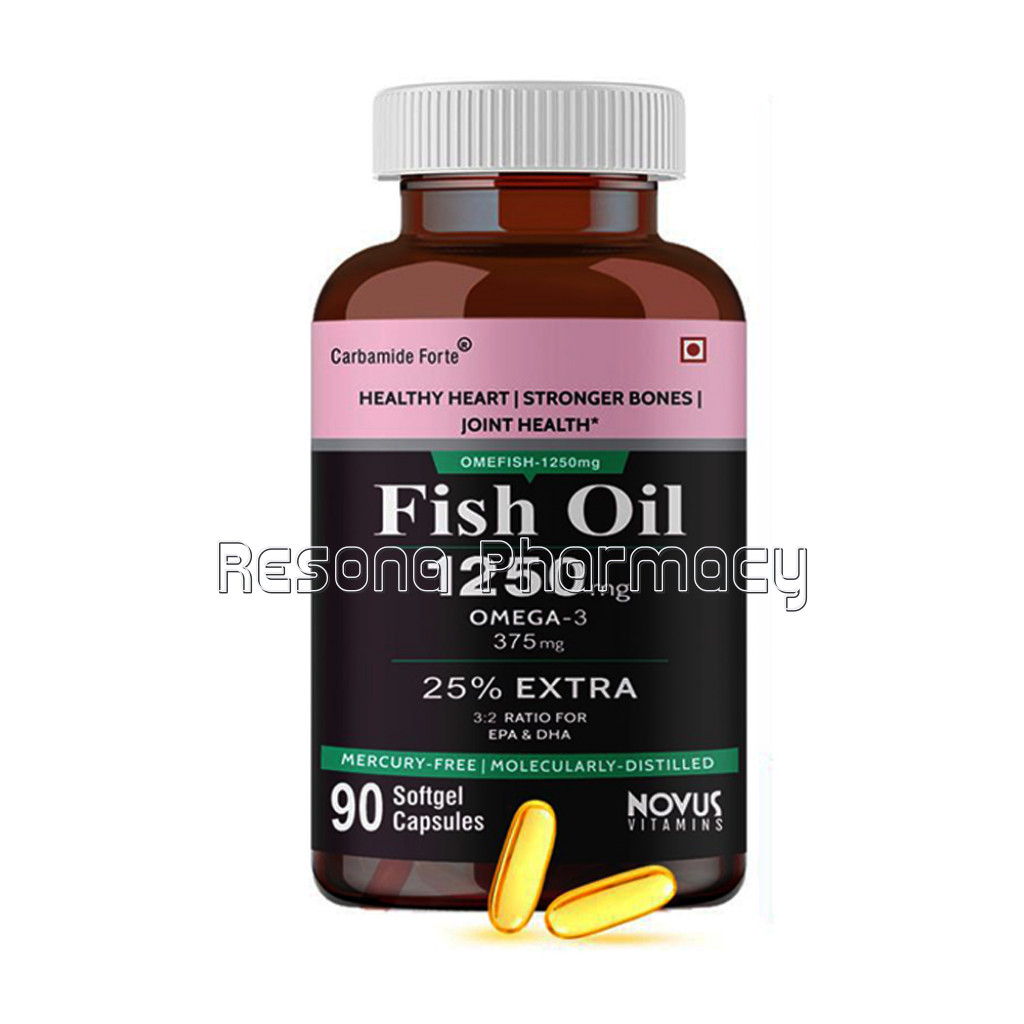 Cf Omega 3 Fish Oil 1250Mg Supplement| 25% Extra – 90 Capsules