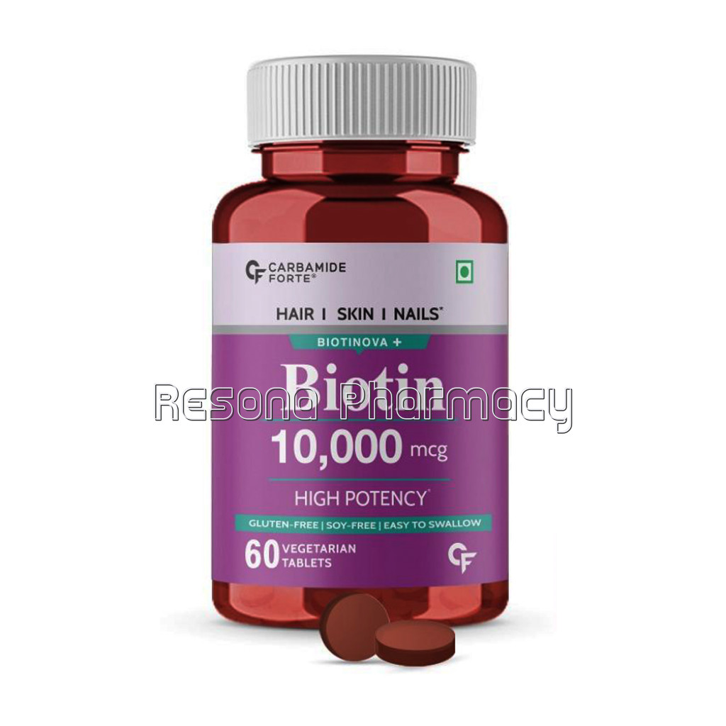 Cf High Potency Biotin 10000Mcg For Hair Growth – 60 Veg Tablets