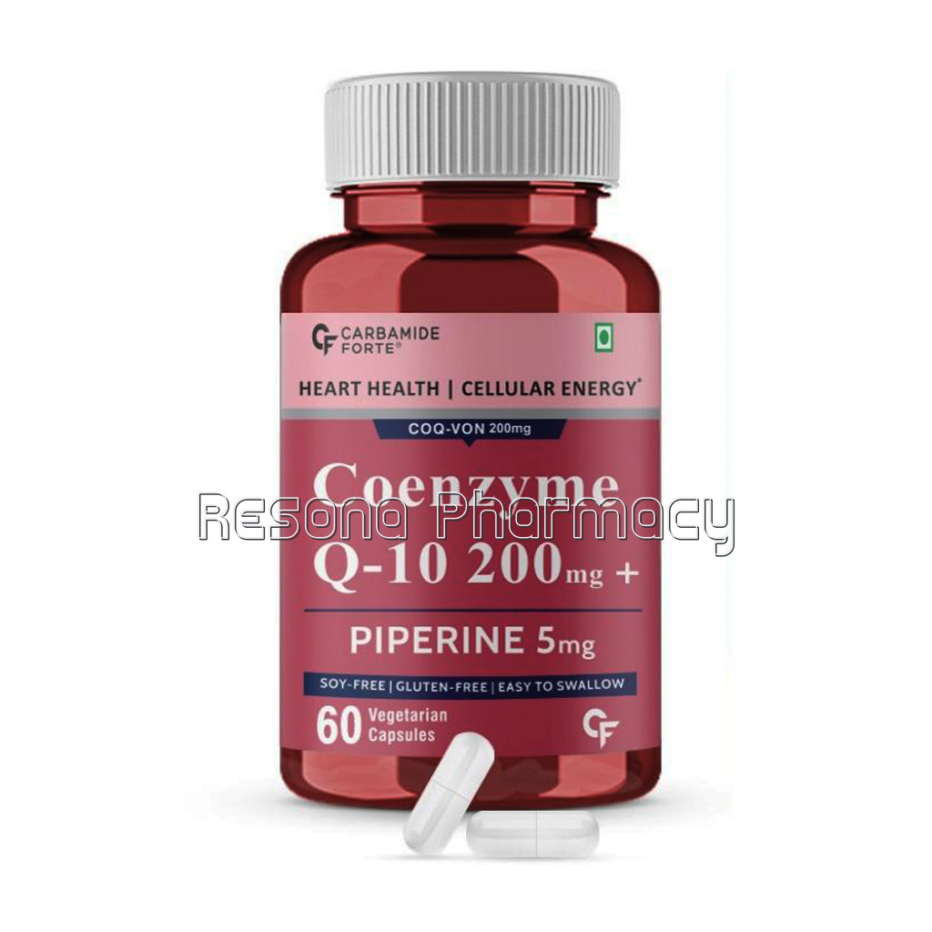 Cf Coenzyme Q10 (Coq10) 200Mg With Piperine 5Mg – 60 Capsules