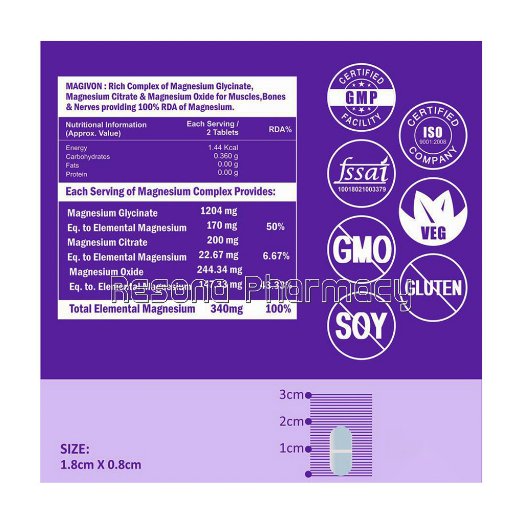 Cf Chelated Magnesium Glycinate Citrate Supplement 1648Mg   120 Tablets