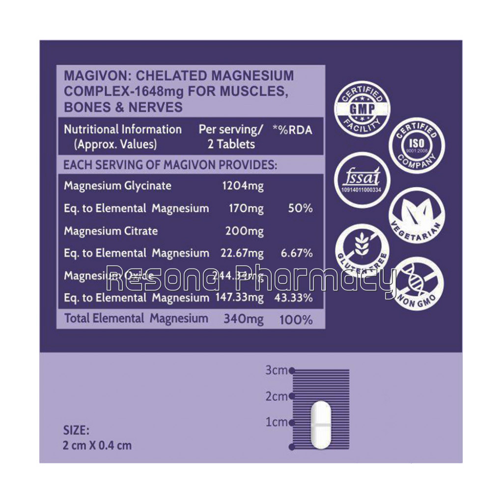 Cf Chelated Magnesium Complex 1648Mg Per Serving   60 Tablets