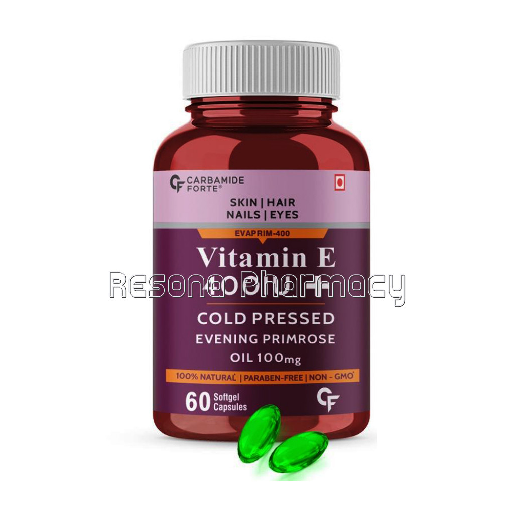 Cf Vitamin E 400 Iu and Evening Primrose Oil 100Mg Capsules For Skin, Face And Hair Growth   60 Softgel Capsules