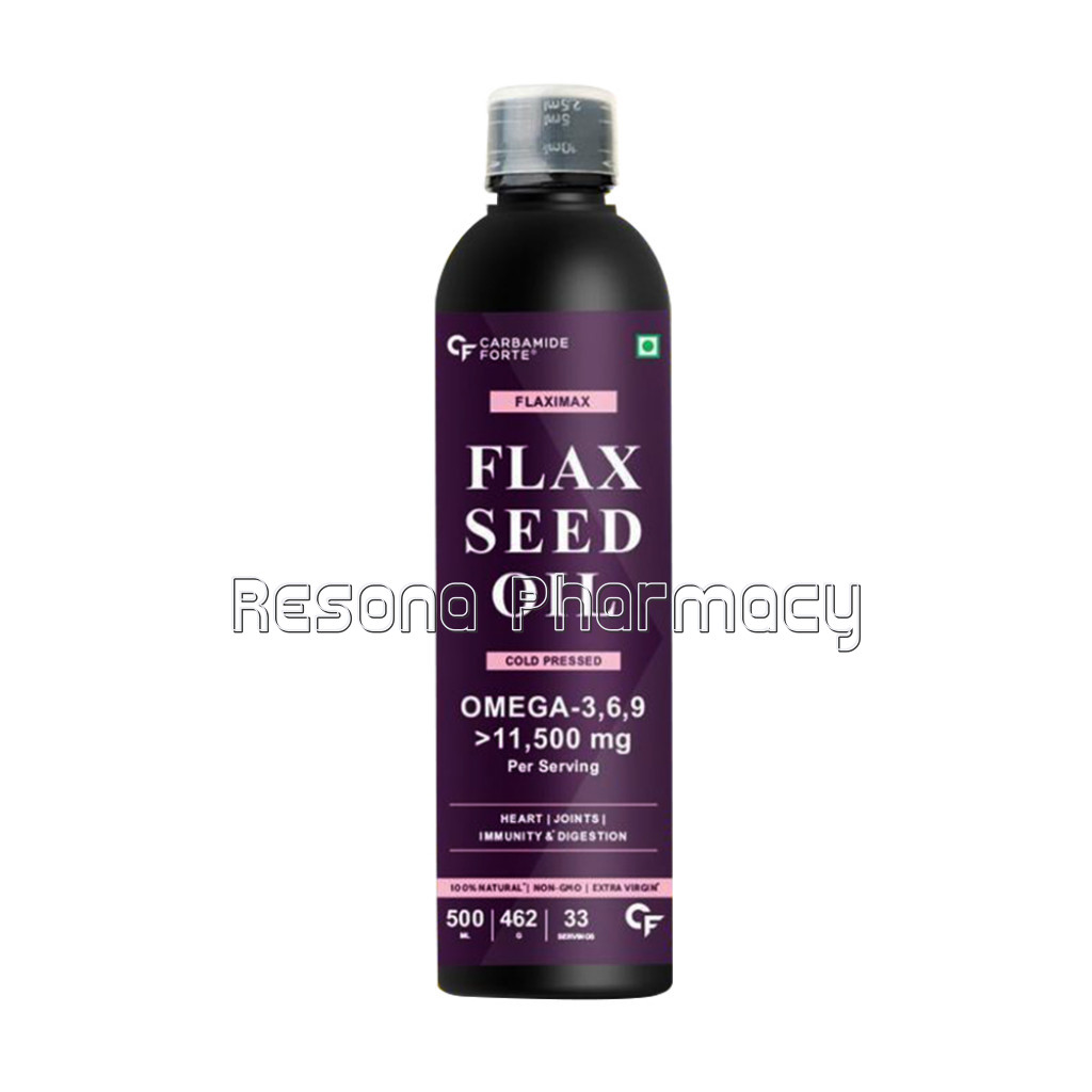 Cf Cold Pressed Flax Seed Oil With 11500Mg Omega 3 6 9 Per Serving For Eating, Skin and Hair Growth   500Ml Vegetarian Oil