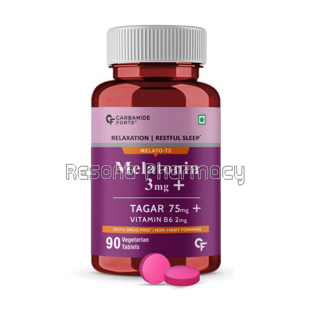 Cf Melatonin 3Mg With Tagara 75Mg Sleeping Aid Pills – 90 Tablets