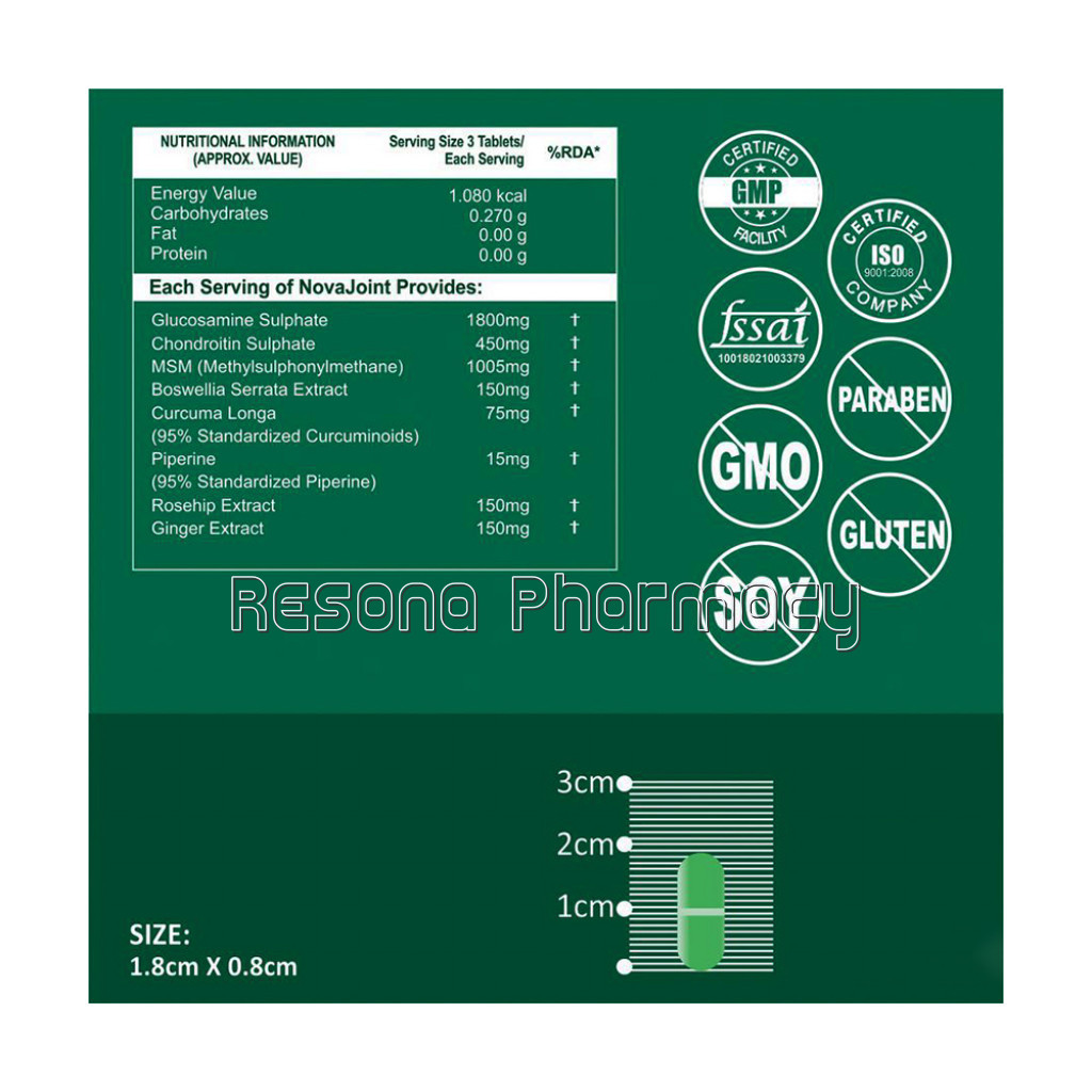 Cf Joint Pain and Support Supplement With Glucosamine 1800Mg, Chondroitin 450Mg Per Serving– 90 Tablets