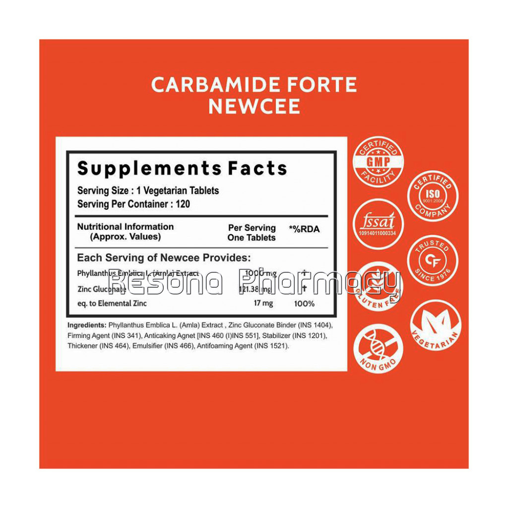 Cf NaNaturalVitamin C 1000Mg Amla Extract With Zinc For Immunity and Skincare  120 Veg Tablets