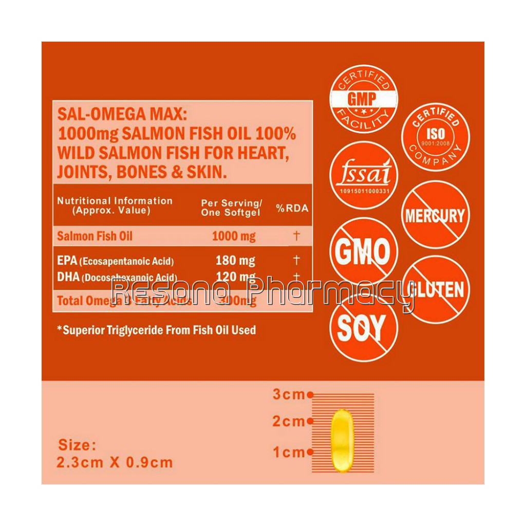 Cf Salmon Fish Oil 1000Mg Capsule With 300Mgomega 3 – 150 Capsules