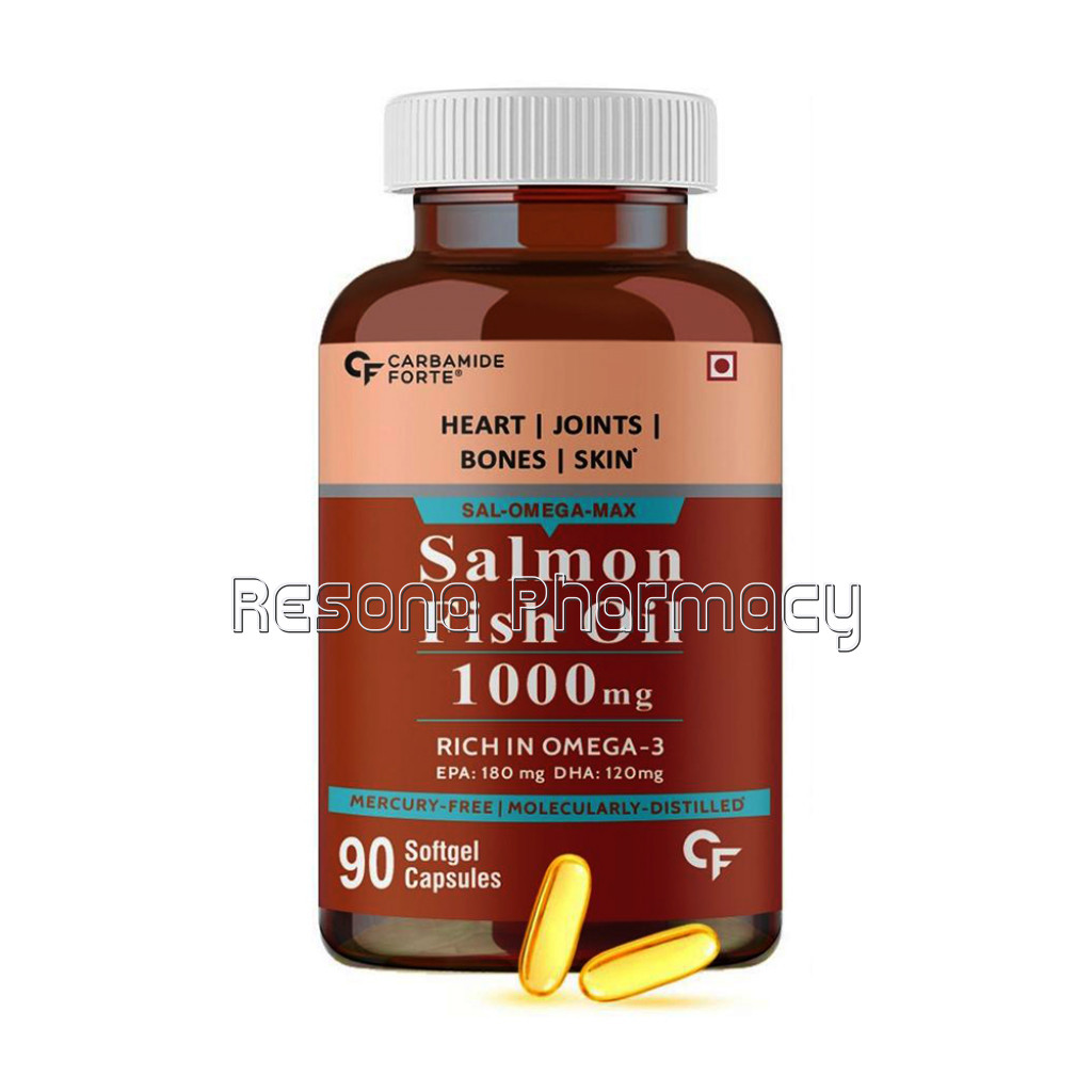 Cf Salmon Fish Oil 1000Mg Capsule For Men and For Women With Omega 3 300Mg: Epa 180Mg, Dha 120Mg Supplement – 90 Softgel Capsules