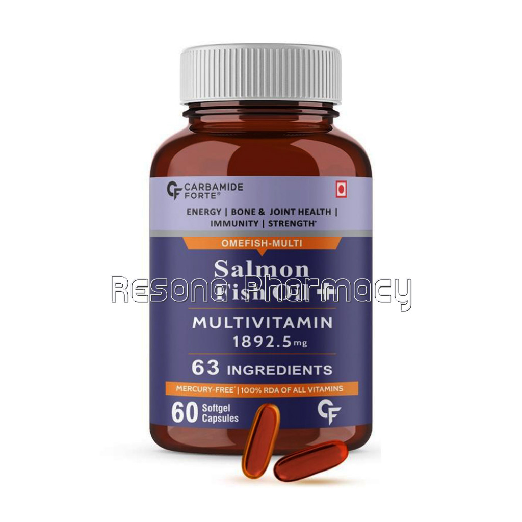 Cf Multivitamin With Salmon Fish Oil 1000Mg Capsules With Omega 3   Total 63 Ingredients For Immunity, Energy, Bone and Joint Health   60 Softgel Capsules