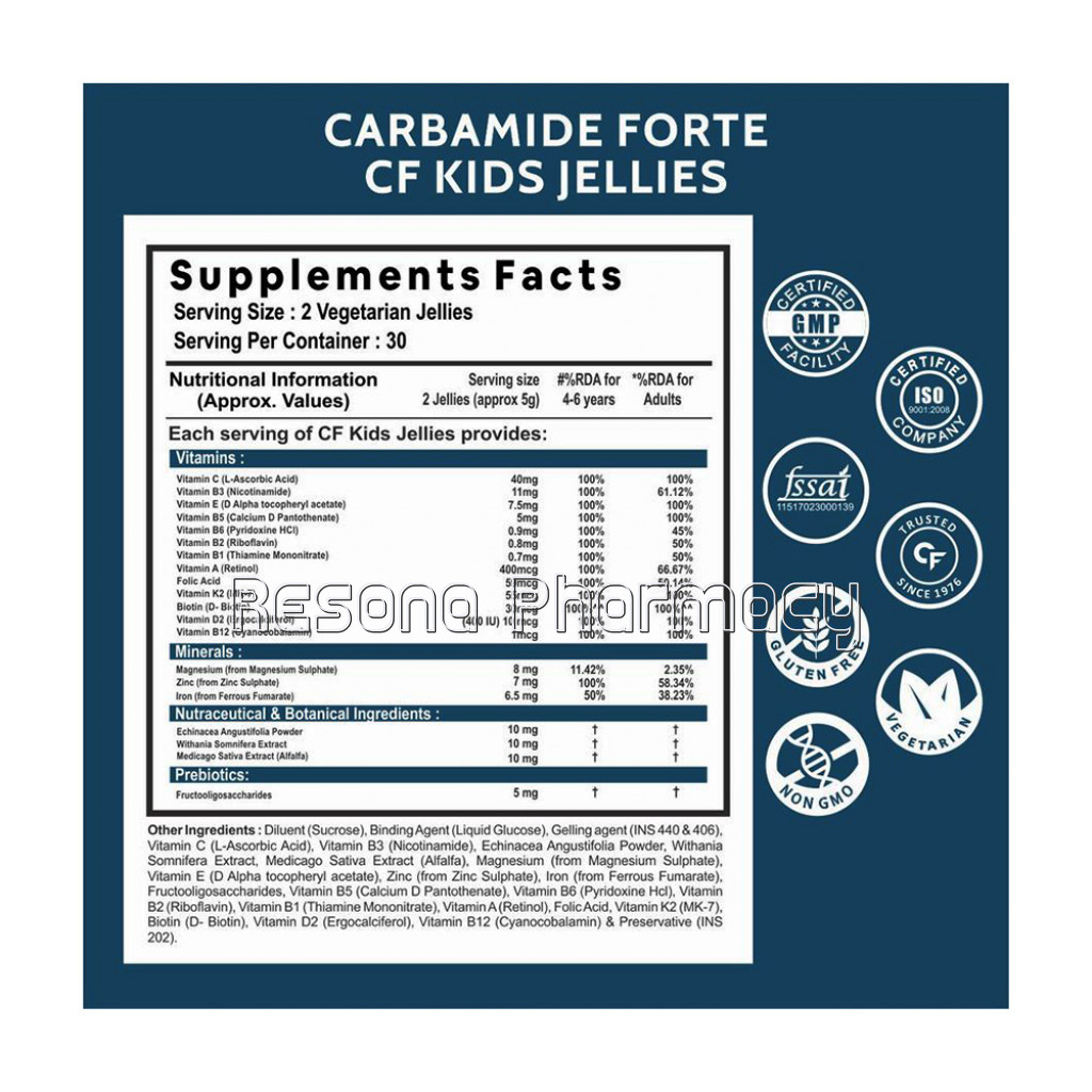 Cf Multivitamin Gummies For Kids and Adults With Superfoods–60 Gummies