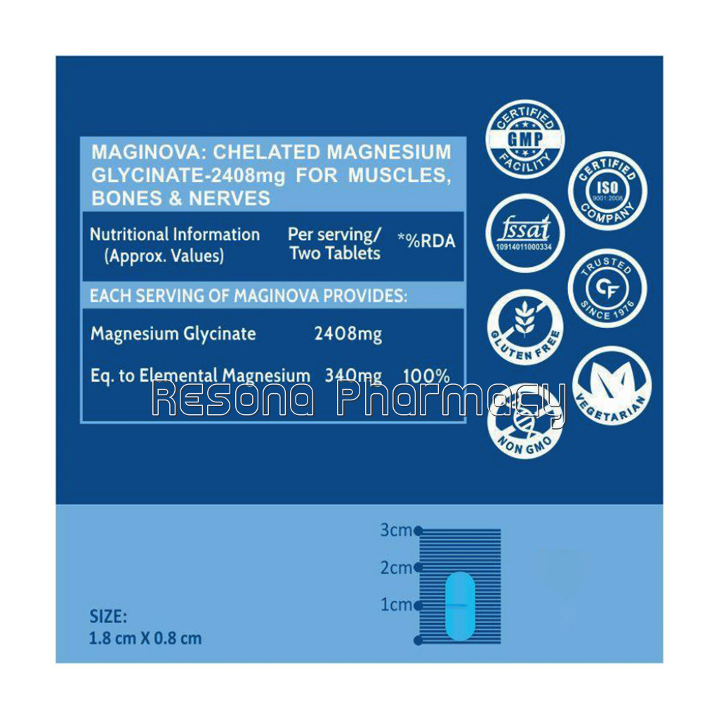 Cf Chelated Magnesium Glycinate 2408Mg Per Serving Supplement   120 Veg Tablets