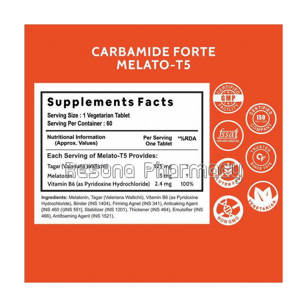 Cf Melatonin 5Mg With Tagara 125Mg Sleeping Aid Pills – 60 Tablets