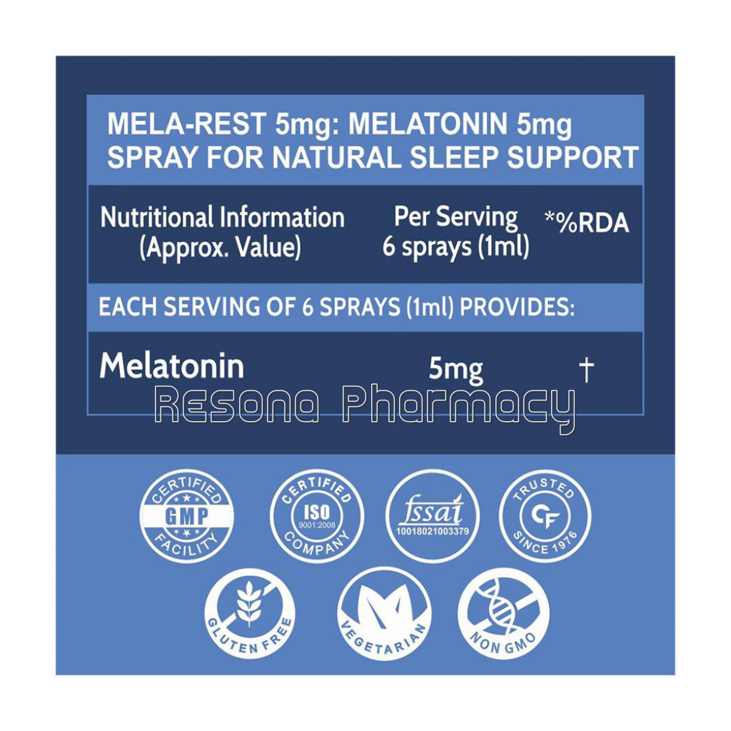 Cf Melatonin 5Mg Spray Per Serving   Sleeping Aid Supplement | Fresh Mint Flavour   300 Sprays