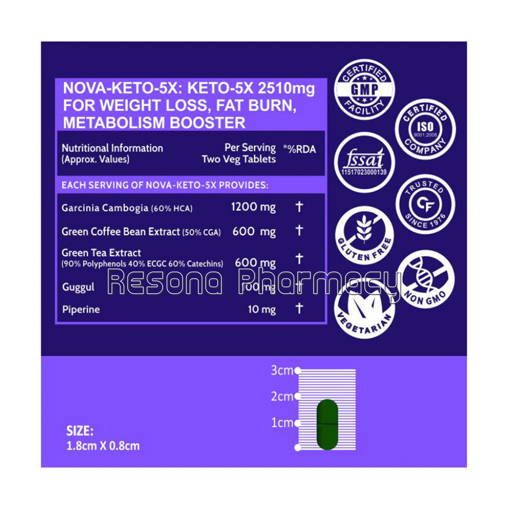 Cf Keto Fat Burner and NaNaturalWeight Loss Supplement For Women And Men 2500Mg With Garcinia Cambogia And 4 More Ingredients   60 Veg Tablets