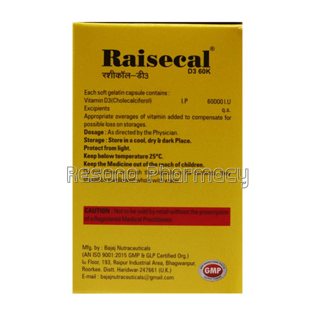 Raisecal D3 60K Softgels