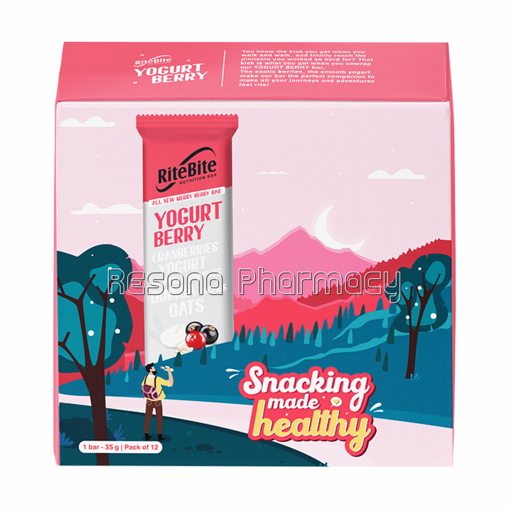Ritebite Yogurt Berry Bar (Pack Of 12)