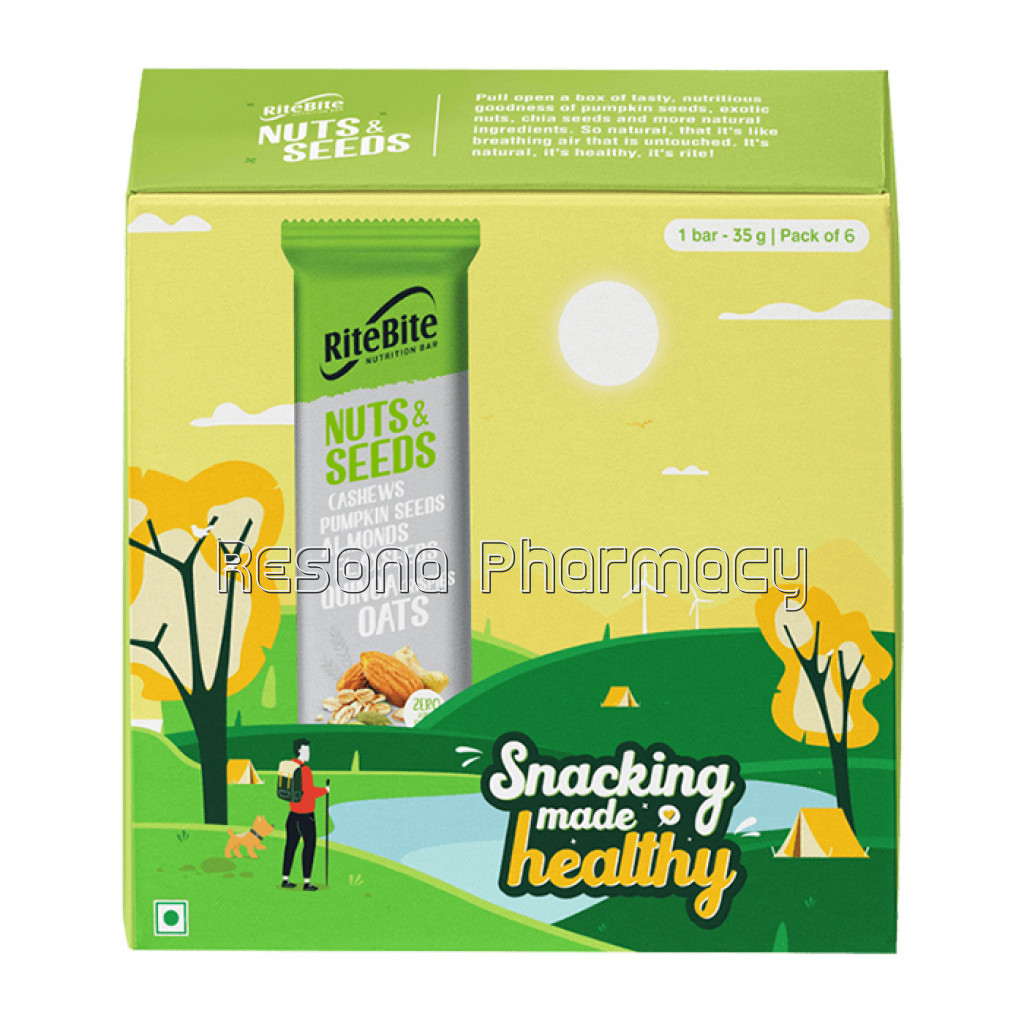 Ritebite Nuts and Seeds Bar   Pack Of 6