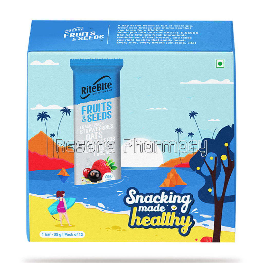 Ritebite Fruits and Seeds Bar (Pack Of 12)