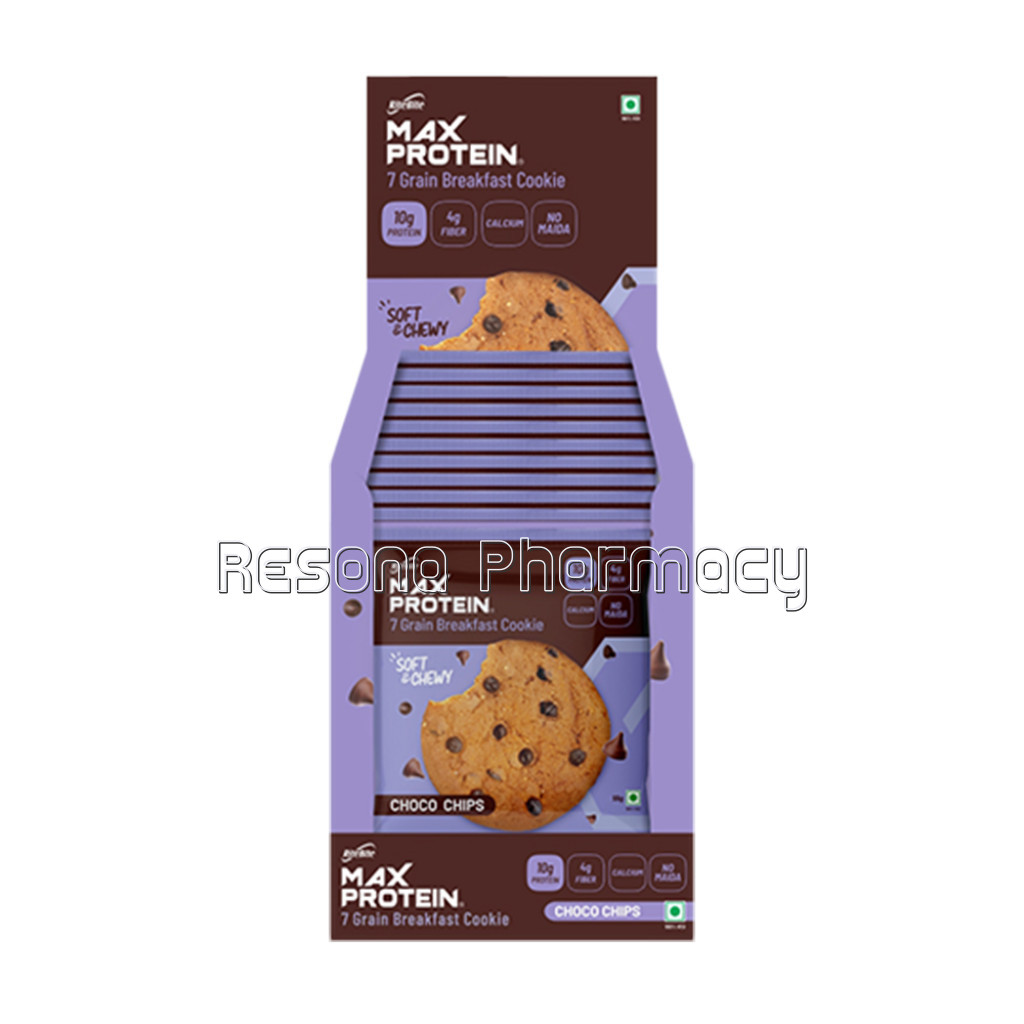 Max Protein Choco Chips Cookie (Pack Of 12)