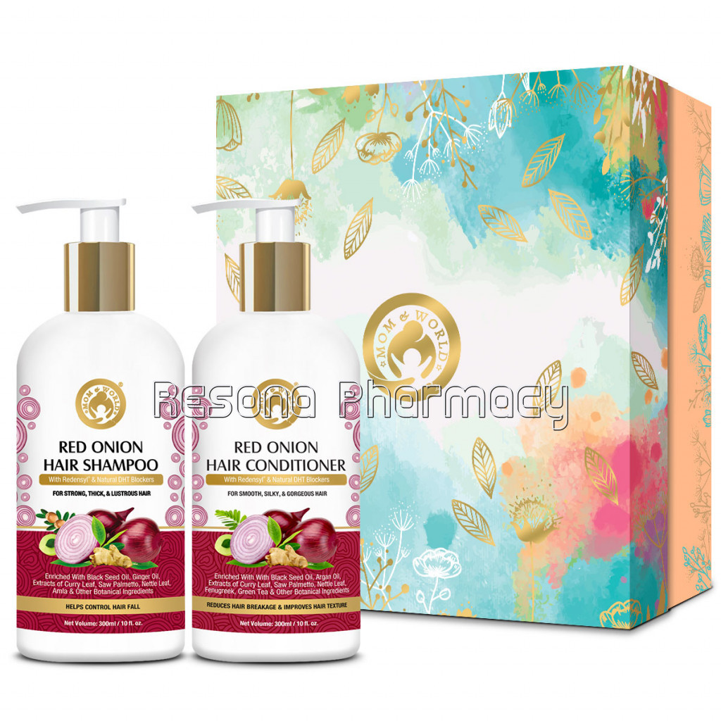 Red Onion Hair Shampoo Plus Red Onion Hair Conditioner, 300Ml Each