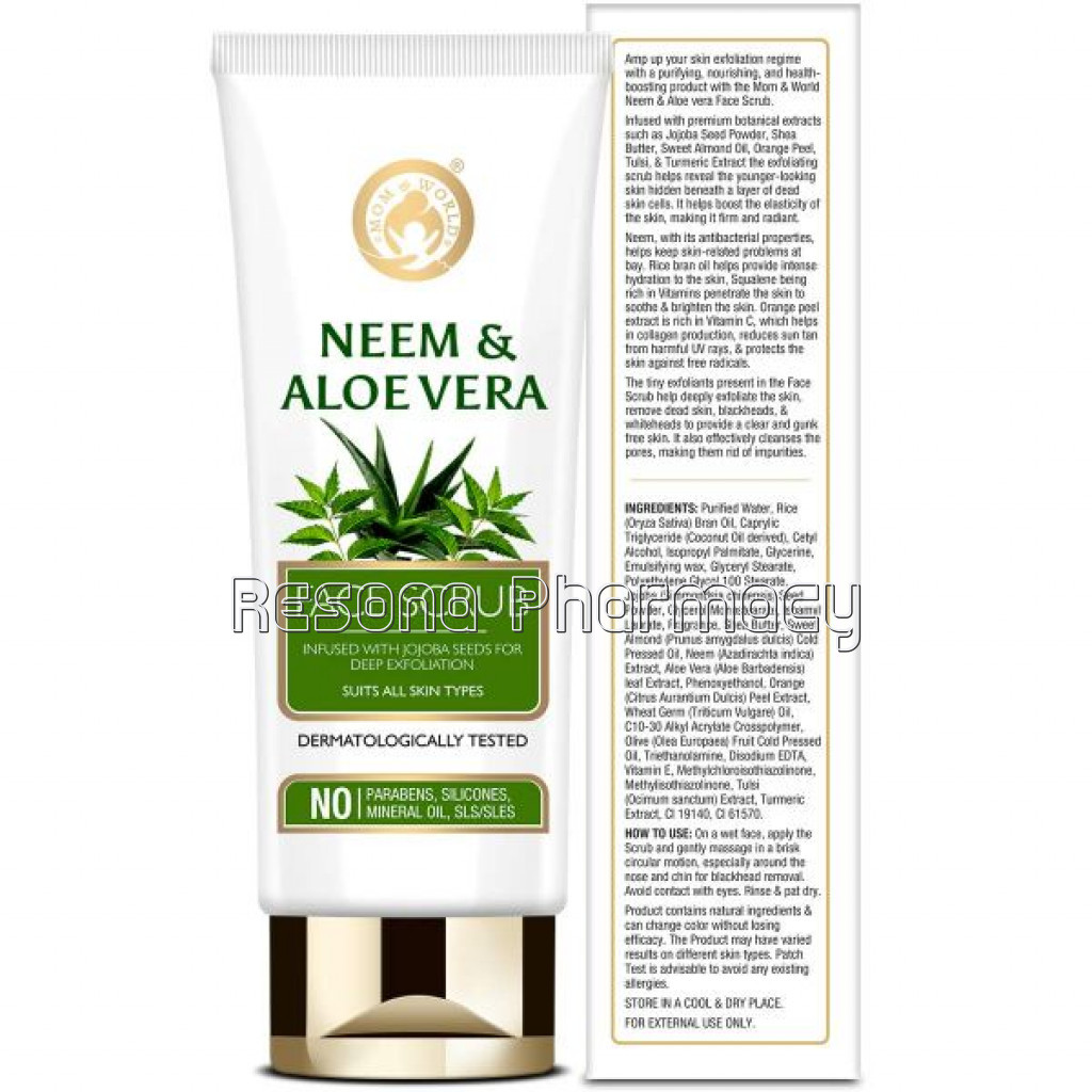 Neem and Aloe Vera Face Scrub, 100G