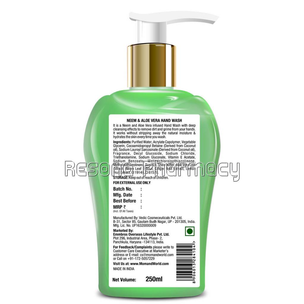 Neem and Aloe Vera Gentle Hand Wash, 250Ml