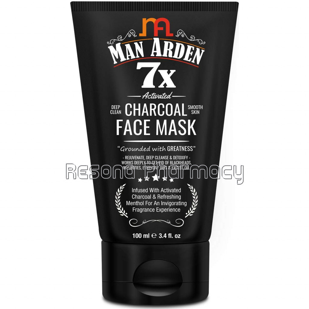 7X Activated Charcoal Face Mask, 100Ml