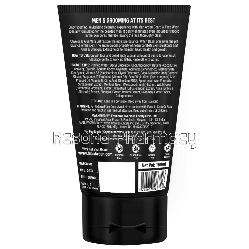 Beard and Face Wash, 100Ml