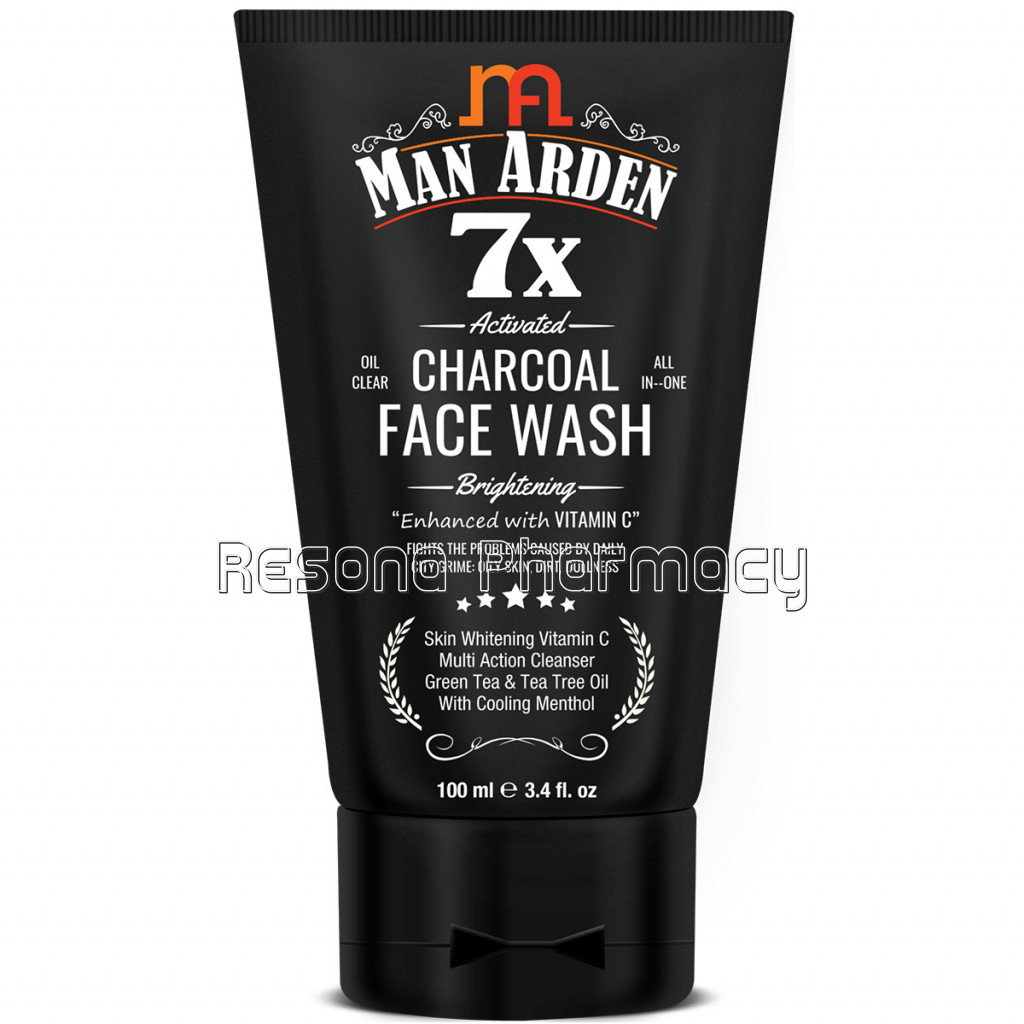 7X Activated Charcoal Face Wash Brightening, 100Ml