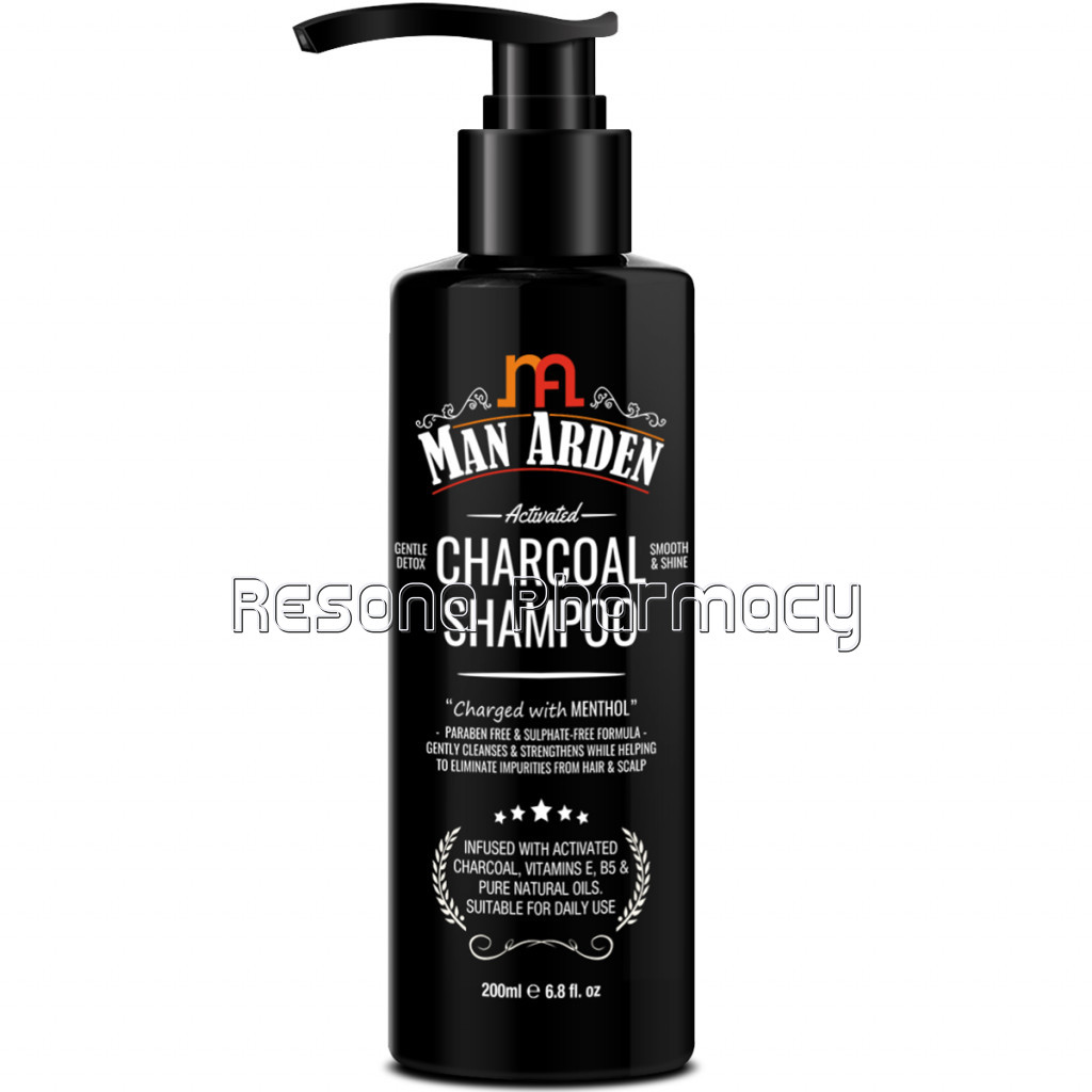 Activated Charcoal Shampoo With Menthol, 200Ml